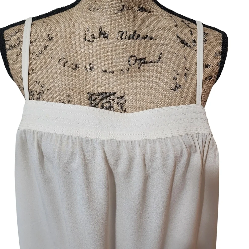 Vince 100% Silk Elegant White Strapless Top - Large - Picture 3 of 6